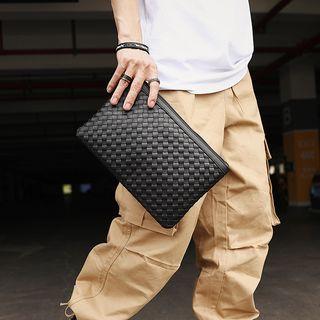 Woven Clutch Bag Black - One Size