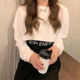 Set: Plain Sweatshirt + Lettering Tank Top