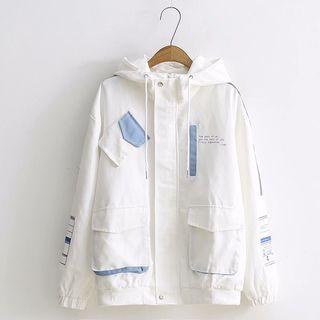 Print Hooded Bolero