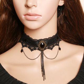 Lace Tasseled Choker