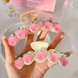 Peach Resin Hair Clamp / Set