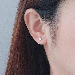Quilt Heart Stud Earring