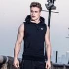 Printed Back Hooded Sports Tank Top