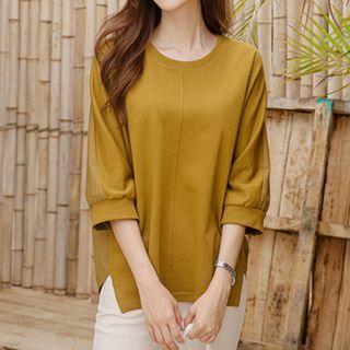 Dolman-sleeve Paneled T-shirt