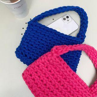 Handmade Vivid Knit Tote Bag