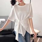 Short-sleeve Sashed T-shirt