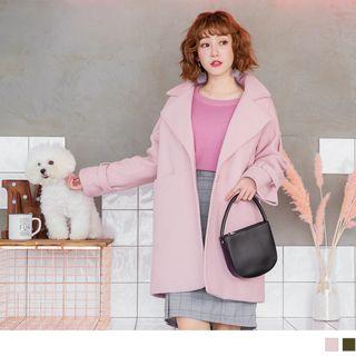 Notch Lapel Single Buttoned Coat