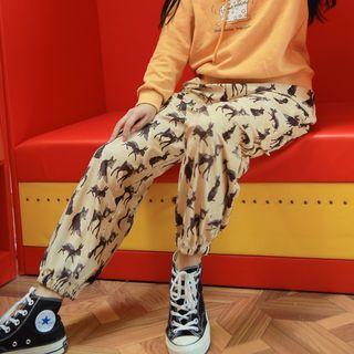 Animal Print Jogger Pants