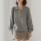Placket Sweater Gray - One Size