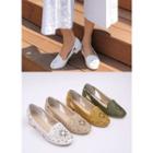 Buckle Perforated Loafers