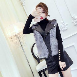 Furry Panel Vest
