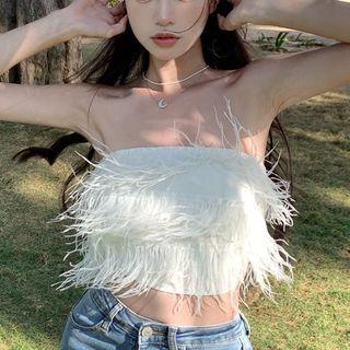 Fringed Trim Tube Top