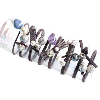 Set Of 8: Embellished Hair Tie (various Designs)