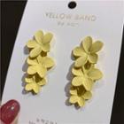 Flower Alloy Dangle Earring 1 Pair - Silver Needle - Yellow - One Size