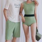 Couple Matching Swimsuit / Short-sleeve T-shirt / Beach Shorts