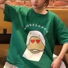 Short-sleeve Goose Print T-shirt