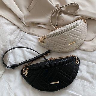 Chain Strap Quilted Belt Bag