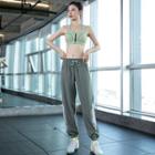 Set: Plain Sport Bralette + Sweatpants