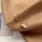 Alloy Face Earring 1 Pair - Earrings - Gold - One Size