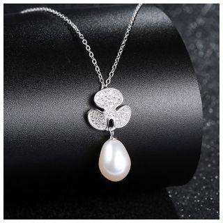 Sterling Silver Real Pearl Necklace