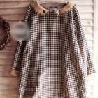 Long-sleeve Houndtooth Dress