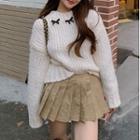 Ribbon Sweater Milky White - One Size