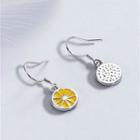 925 Sterling Silver Lemon Hook Earring As Shown In Figure - One Size