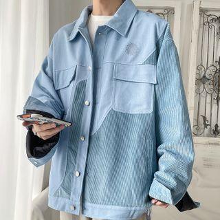 Corduroy Panel Shirt Jacket