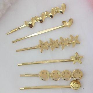Smiley / Star / Heart Metal Hair Pin