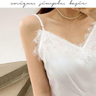 V-neck Lace-edge Camisole Top