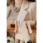 One-button Slim-fit Long Jacket