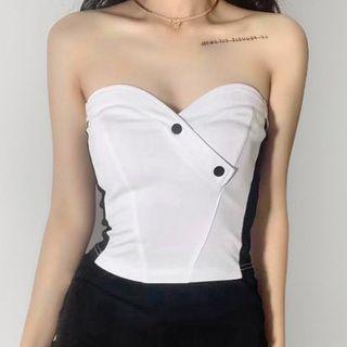 Strapless Henley Top / Shorts