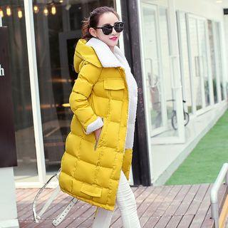 Hooded Buttoned Padded Coat