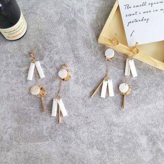Faux Pearl Shell Drop Earring