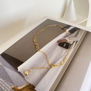 Chain Necklace L355 - 1 Pc - Silver - One Size