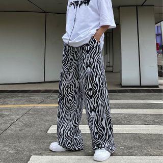 Zebra Print Straight Cut Pants