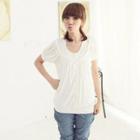 Short-sleeve Pleated Top
