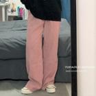 Corduroy Wide-leg Pants Pants - Pink - One Size