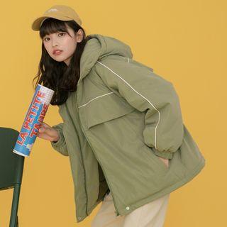 Padded Hooded Jacket Tea Green - S