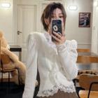 Long-sleeve Lace Velvet Jacket