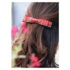 Bow Checked Hair Pin One Size