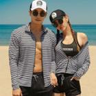 Couple Matching Tankini Top / Swim Shorts / Striped Rash Guard / Set (various Designs)