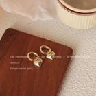 Polished Heart Alloy Dangle Earring 1 Pair - C-176 - Gold - One Size