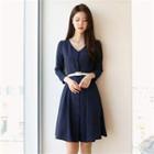 Tall Size Button-front Coatdress With Belt