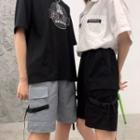 Couple Matching Buckled Strap Cargo Shorts