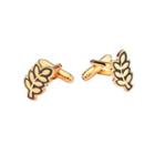Fashion And Elegant Plated Gold Wheat Cufflinks Golden - One Size
