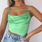 Strappy Draped Cropped Camisole Top