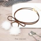 Pom Pom Layered Choker As Shown In Figure - One Size