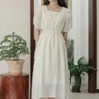 Side Cutout Medium Long Dress