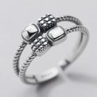 925 Sterling Silver Layered Ring S925 Silver - Silver - One Size